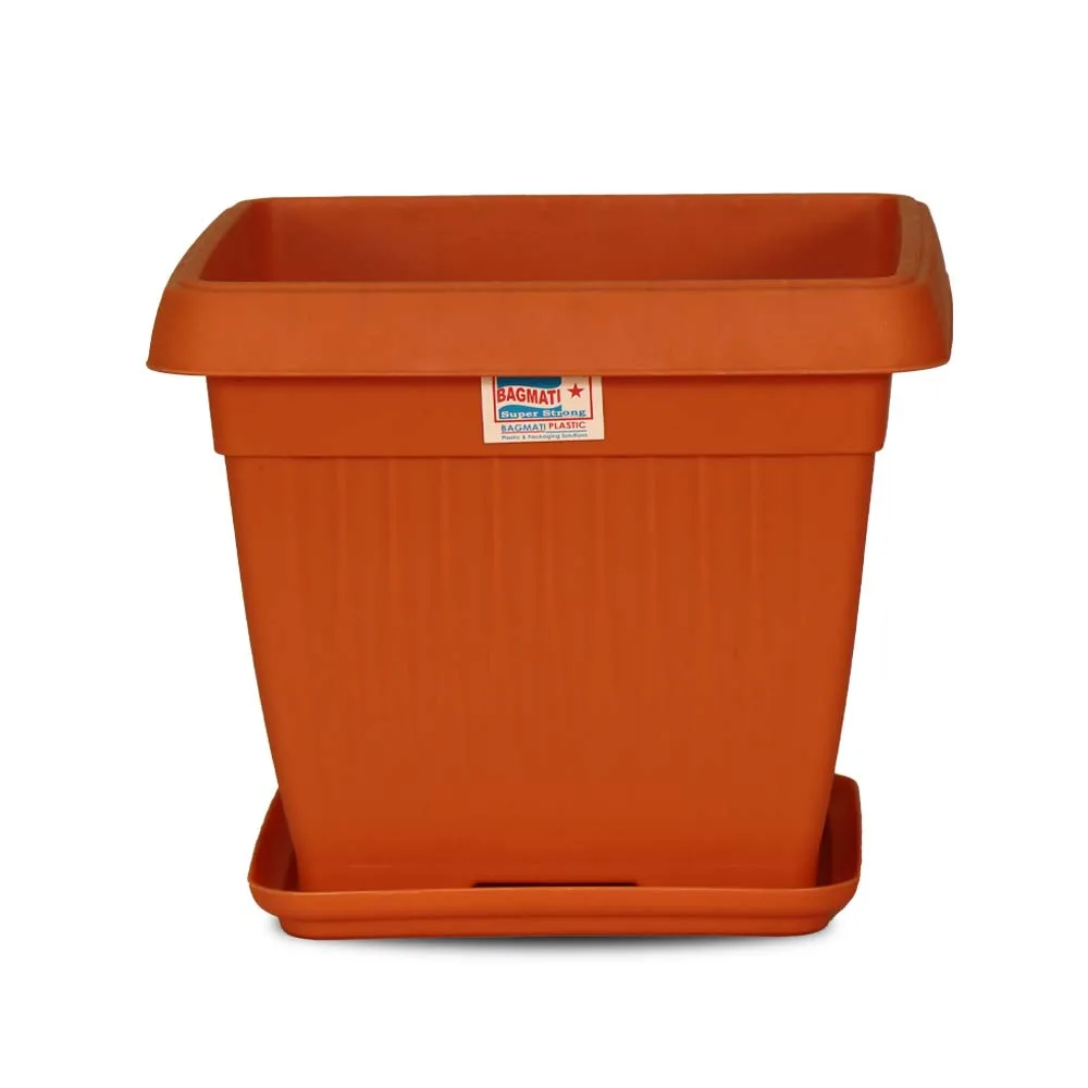 Square Planter and plate