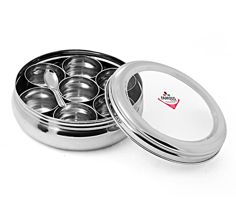 Glass Lid Masala Box